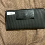 BVLGARI  canvas / leather long trifold wallet black Photo 2