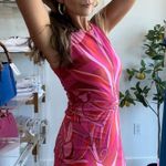 Farm Rio  Red Endless Summer Tulle Midi Dress Size Medium Photo 0