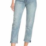 Lucky Brand Sienna Slim Boyfriend Printed Folded Raw Edge Crop Denim Jeans 8 Photo 0