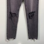 American Eagle  Black Distressed 90's Low Rise Straight Jeans Size 6 X-Long Photo 6