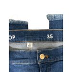 J.Crew Womens Blue Demi-Boot Crop Denim Jeans Raw Hem BA628 Mid-Rise Sz 35 Photo 1