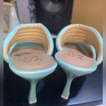 Yoki NIB  Women's Size:6.5 Open Toe Heels Pump Color:Lime/Turquoise, 3” Heel Photo 8