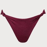 Berlook Burgundy Jacquard Knot Bikini Set Red Size M Photo 5