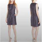 J.Crew Blue Metallic Silver Purple Jacquard Sleeveless Mini Cocktail Dress 12 Photo 1