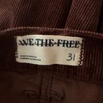 Free People Risk Taker High Rise Straight Leg Corduroy Pants Chocolate Size 31 Photo 7