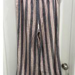 Frame 100% Linen Wide Leg Striped Cropped Belted Pants Sz 6 Photo 6