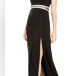 Sequin Hearts ‎ Rhinestone Halter Maxi Dress Black Juniors 5 NWT Photo 0