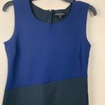 Emporio Armani Dress Black Blue Fitted Career Sleeveless Color block 42 Midi Photo 2
