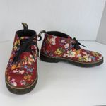 Dr. Martens  Burgundy Floral Boots Women Size 5 Photo 9