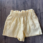 Mable Waffle Gauze Cotton Yellow Shorts Size M Photo 0