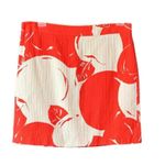 J.Crew Orange and white twill pencil mini shirt Photo 2