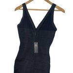 Kardashian Kollection New  Dress Womens S Bandage Mesh V Neck Bodycon Club Black Photo 9