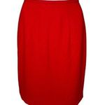 Petite Sophisticate Skirt Womens 2 Red Straight Mini Skirt Casual Office Vintage Photo 0