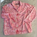 Women's Lauren Ralph Lauren black label pink embroidered paisley pajama top PM Size undefined Photo 7