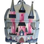Disney x Danielle Nicole Cinderella Castle Backpack Purse Bag Handbag Blue Photo 0