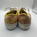 Vans  Old Skool Floral Print Yellow 60s groovy Women Size 6.5 psychedelic trippy Photo 3