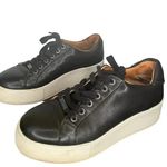 J Slides Womens Platform Sneaker Black leather Maya Lace up Sneaker SIZE 7.5 Photo 1