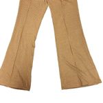 Hem & Thread NWT  Check Print Flare Pants In Russet Brown Size Medium Photo 3