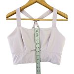 Athleta  Lotus Size Medium Sports Bra Light Purple Long Workout Bra Racer Back Photo 4