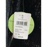 Windsor  Formal Cocktail Mini Dress Womens L Black Sequin Fur Hem NWT RP $60 Photo 6