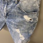 American Eagle  Light Wash Distressed Faded Flex Skinny Jean Shorts- Size 34 Photo 5