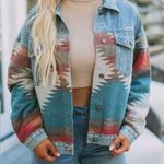 Veveret Denim Aztec Jacket Size M Photo 0