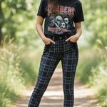 Royal Bones  purple plaid size tie jeans size 1 Photo 0