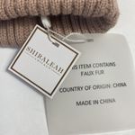 Shiraleah  pink tiger print faux fur pom pom beanie hat NWT Photo 2