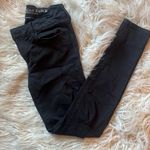 American Eagle super super stretch jegging distressed black denim sz 4 regular Photo 4