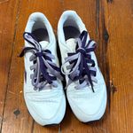 Reebok Classic Leather White Dark Purple Sneakers Size 8 Photo 1