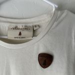 Wanakome Shirt Womens Small Short Sleeve Crewneck Casual Cotton Blend Patch Tee Photo 3