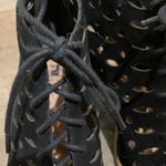 Gianni Bini Black Suede Leather Laser Cut Lace-Up Ankle Booties Size 8M Photo 12