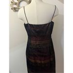 Vintage New York & Company Mixed Print Brocade Cocktail Party Dresss 10 Brown Photo 1