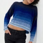 American Eagle blue navy ombre sweater‎ boho Y2K grunge 90's small cottagecore Photo 0