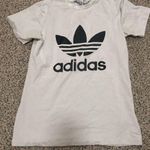 Adidas  White T-Shirt with Black Logo Photo 0
