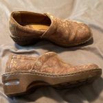 B.O.C. Brown Lace Leather Peggy Clogs Size 7.5 Photo 0