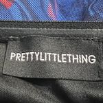 Pretty Little Thing  Dress Womens 0 Blue Abstract Ruched Halter Mini Bodycon Party Photo 5