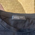 White Fox Boutique Black Cuffed Sleeve Short Basic Crop Top T Shirt Size XS Photo 2