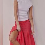 Free People NWT Kiss Kiss Half Slip Maxi Skirt In Poppy Red Size Small Photo 0