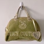 Juicy Couture RARE Vintage Y2K  Iconic Velour Love P&G Bowler Bag in Olive/Gold Photo 0