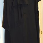 Sejour Minimalist Shawl Contemporary Lagenlook Black Crepe Duster Photo 3