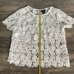 Liz Claiborne  - White dressy lacy cotton top with camisole. Size M.​ Photo 4