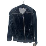 Michael Kors Black Velour Zip Up Sweatshirt Women’s Size M Medium Hoodie Jacket Black Photo 2
