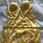 Oh Polly NWT:  Floral Yellow strapless dress Photo 3