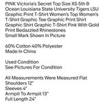 PINK - Victoria's Secret  Top Size XS 5th & Ocean Louisiana State University Tigers LSU Graphic Print T-Shirt Photo 1