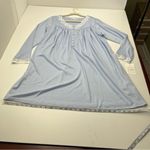 Eileen West Blue Lace Long Sleeve Cozy Sweater Knit Short Nightgown Medium‎ NEW Photo 9