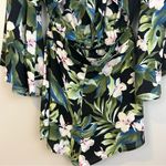 Show Me Your Mumu  Floral Bell Sleeve Wrap Front Tropical Romper Size Small Photo 5