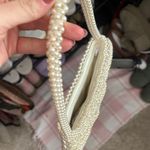 Handmade Vintage Pearl Knit Beaded Cream Shoulder Bag Photo 2
