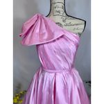 Mac Duggal  One Shoulder Large Bow Pleated Gown Ice Pink 2 Photo 4