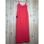 Lulus NWT  Impressive Glamour Coral Pink Sleeveless Column Maxi Dress Cocktail XL Photo 4